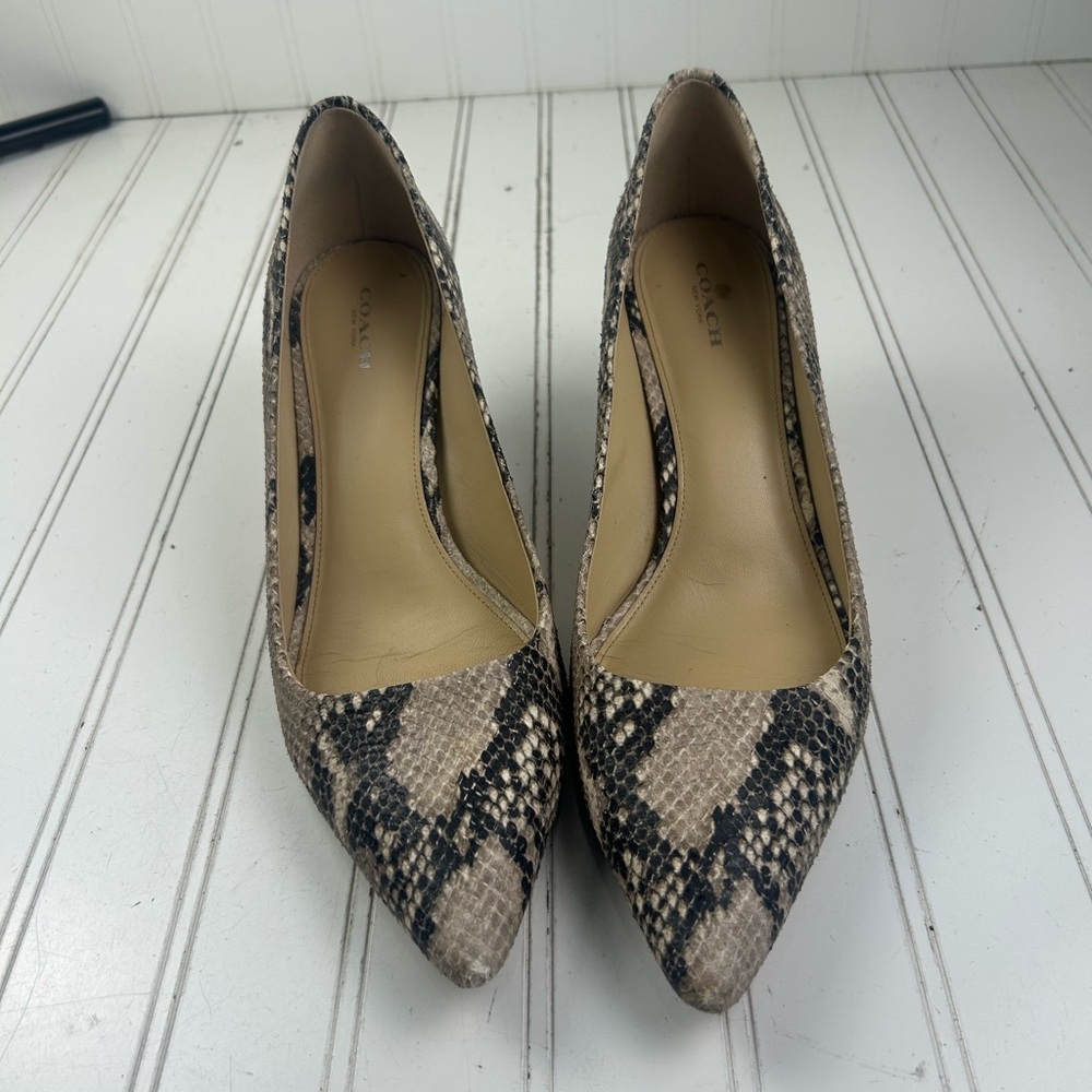 Coach Grand Classic Snake Python Embossed Roccia … - image 3